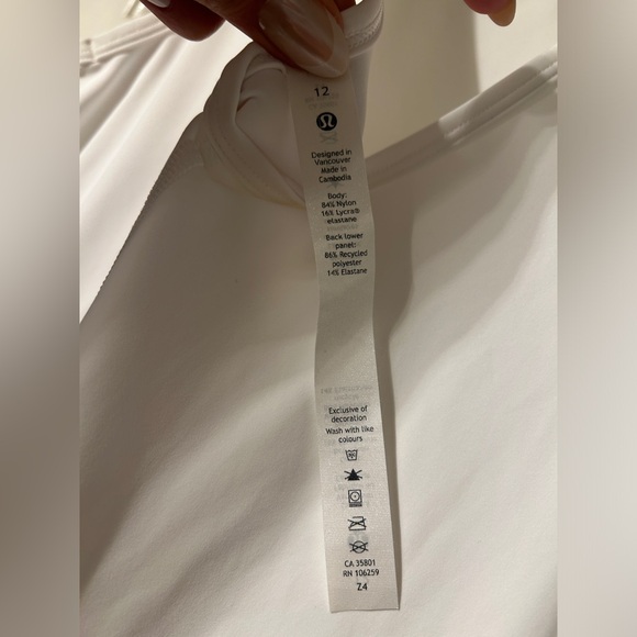 NWOT Lululemon Serene Stride White Dress sports nulux tennis running reflective - Picture 9 of 10